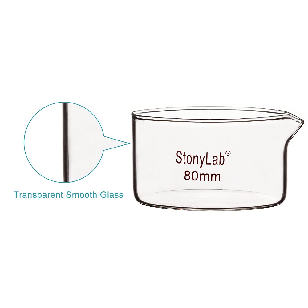 Piastre Petri Vetro Wisecoco - 10 Pezzi 94mm Borosilicato Autoclavabile Per Laboratorio Con Coperchio 85mm Colture Cellulari