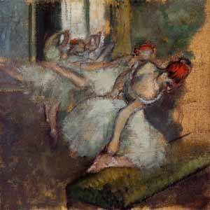 Peinture à l'huile Ballet Dancers Edgar Degas tableau impressionniste 20x24