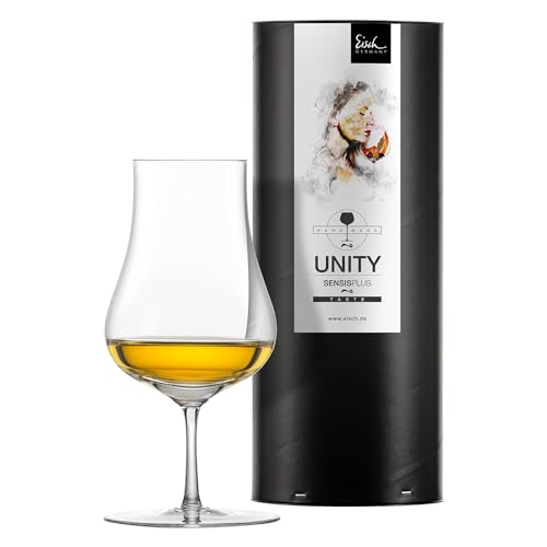 EISCH 1 Malt Whisky Nosing Glas Unity SENSISPLUS in Geschenk-Röhre, Kristallglas, 230ml
