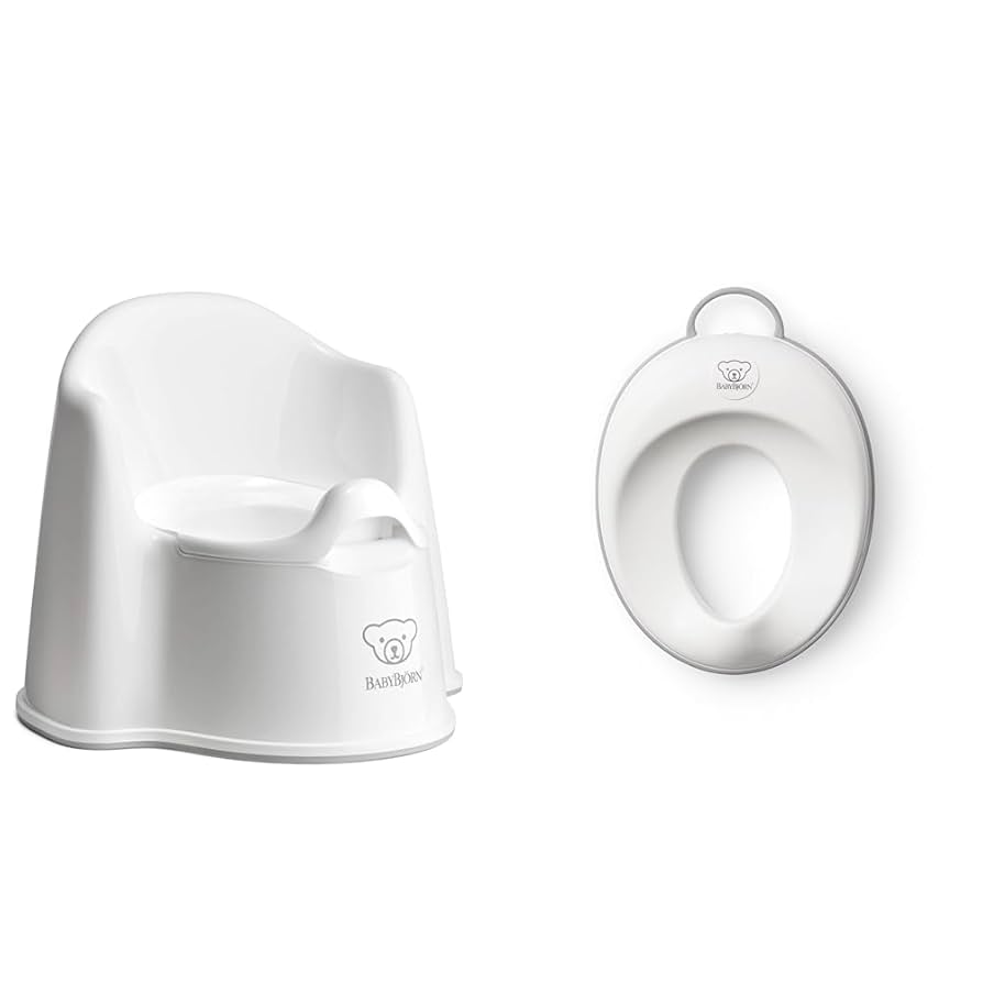 Amazon.com: BabyBjörn Potty Chair, White/Gray & Toilet