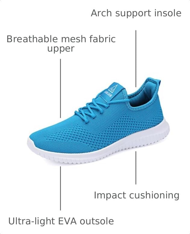 Image of VAMJAM Men's Running Shoes Ultra Lightweight Breathable Walking Shoes Non Slip Athletic Fashion Sneakers Mesh Workout Casual Sports Shoes
