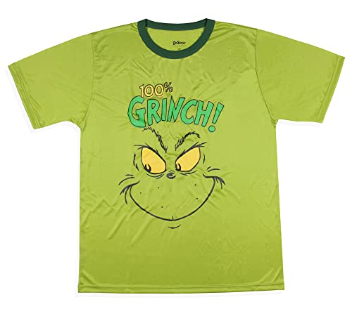 Dr. Seuss GRINCH Men's Pajama Pants Shirt and Socks 3 Piece Pajama Set3