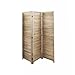 LW Collection Paravent 3 panneaux bois marron 170x120CM - paravent - cloison
