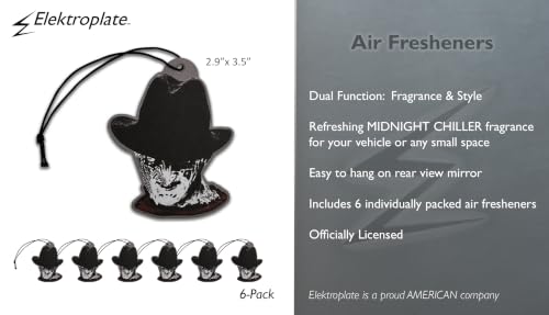 Image of Elektroplate Freddy Krueger Car Air Freshener 6-Pack
