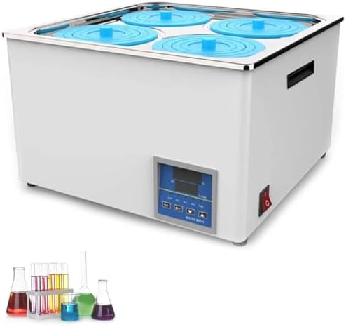 Stainless Steel Digital Thermostatic Water Bath Heater, Lab Water Bath with 4/6 Hole Design, Adjustable Temperature Control, Ideal for Scientific Research and Experiments