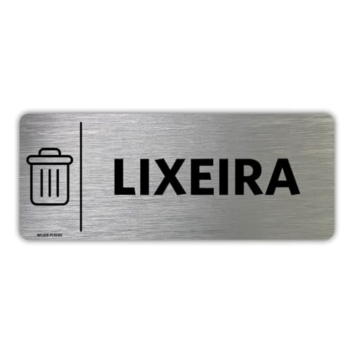 Placa Indicação Setor Portas - Lixeira - 8x20cm