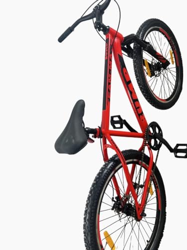 Image of CAYA Bump Team Cycle for Men and Women 26T with Semi Fat 3 Inch Tyre | Mountains Bike with Dual Disc Brakes & Suspension Tyre 26 inch Inch | MTB Unisex Bicycle with Triple Alloy Rims for Adults-(Red)