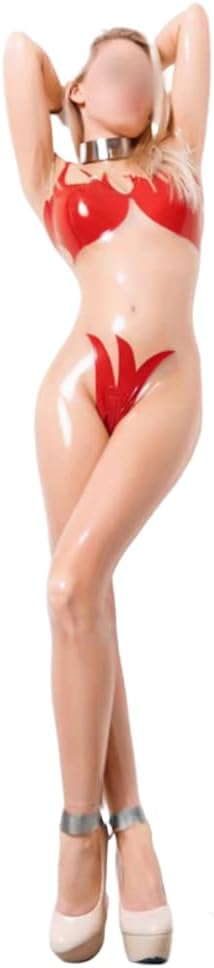 Lingerie Set for Women Sexy Latex Bra and Panty Sets 2 Piece Latex Bralette Set