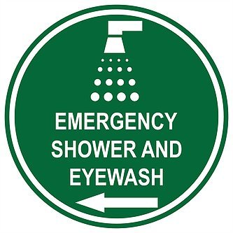 Graphical Warehouse Emergency Shower/Eye Wash Left Floor Sign-38