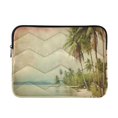 Funda para portátil 13-14 pulgadas con diseño vintage de palmeras