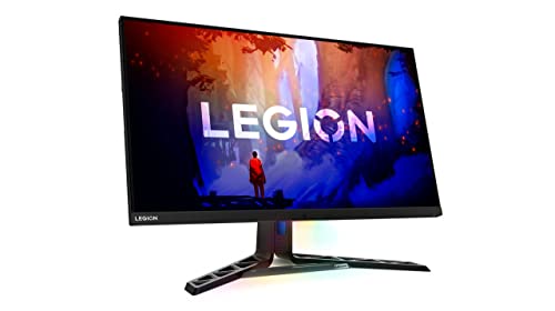 Lenovo Legion Y32p-30 - Écran Gaming 31.5" 4K UHD avec EyeSafe (IPS, 144 Hz, 0.2ms, HDMI DP USB-C + Câbles, FreeSync Premium, HDR400, Haut-Parleurs) Réglage en Inclinaison/Hauteur/Rotation - Noir