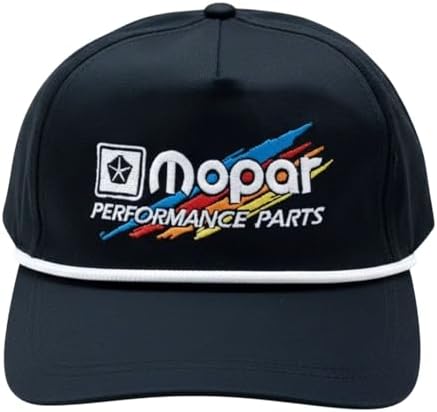 Mopar Official Licensed Performance Parts Snapback Rope Hat Men - Premium Embroidered Baseball Cap Black image 4