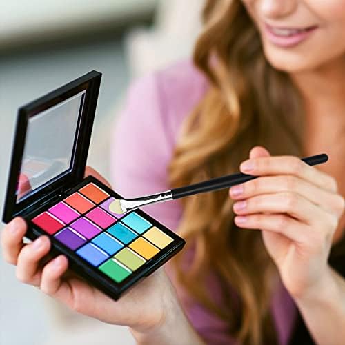 GIRAFEDA 12 PCS Eyeshadow Sponge Applicators Reusable Eyeshadow Brush Disposable Sponge Eyeshadow Applicators Oval Makeup Applicator Eyeliner Brush Beauty Tool with Long Handle for Women Ladies