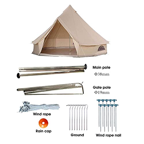Carpa GeRRiT Bell Tent Lona Yurt Mongol 6M Verde miniatura 5