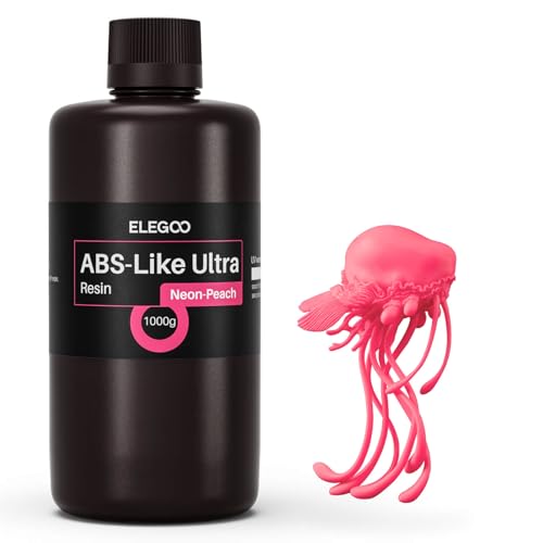 ELEGOO ABS-Like Ultra 3D Resin Peach Pink 1000g, Extra Strength & Toughness
