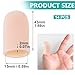 SmallCat 14PCS Silicone Finger Protectors, Gel Finger Support Cots, Short Fingertips Protection, Finger Sleeves, Short Thumb Guard for Finger Arthritis Cracking Pain Relief- Skin Color