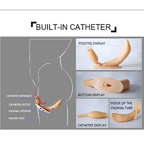 AJIU Calcinhas de silicone escondidas Gaff, vagina sexual, levanta o quadril, estimulador de glúteos