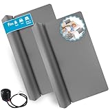 [2-Pack Inflatable Bed Rails for Toddlers with Pump] Soft Odorless TPU Bed Bumpers for Kids – Portable Non-Slip Travel Safety Guard for Twin, Full, Queen & King Beds – Washable & Easy to Inflate