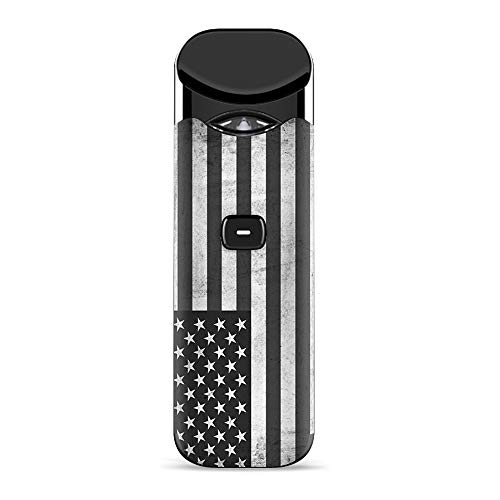 IT'S A SKIN Decal Vinyl Wrap for Smok Nord Pod System Vape Sticker Sleeve Cover/Black White Grunge Flag USA America