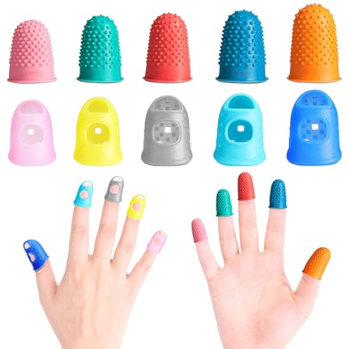 30 PCS Rubber Thimble Finger Guards Fingertip Protector for Sewing