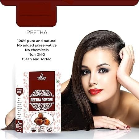 Miniatura 2 de 100% Pure & Natural Reetha Powder, Kunkudukai powder,Soapnut (200 Grams), for Hair Growth, Hair wash,Scalp and Skin care