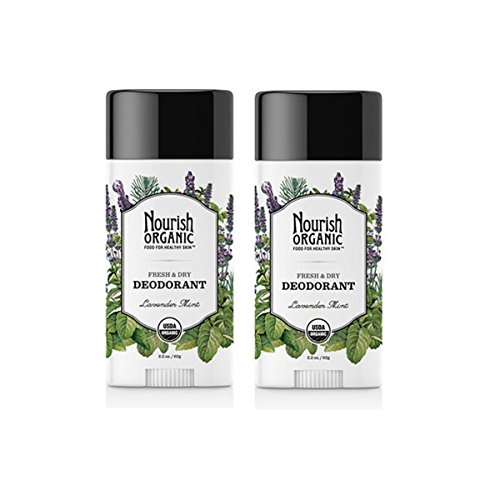Nourish Organic Fresh and Dry Deodorant with Lavender and Mint Oils, 2.2 fl. oz. (Pack of 2)