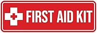 Vista 11 de Letrero de botiquín de primeros auxilios estándar (negro)