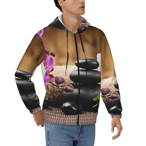 Sweat à capuche zippé Zen Stone idéal pour la détente à la maison et les sorties urbaines