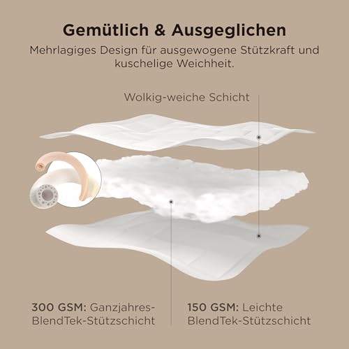 BEDSURE Bettdecke 135x200 Winterdecke 450gsm - 4 Jahreszeiten 2 teilig Bettdecken - Inklusive Ganzjahresdecke 135x200 300gsm & Sommerdecke 200x135 150gsm, Steppdecke für Winter/Sommer/Vierjahreszeiten
