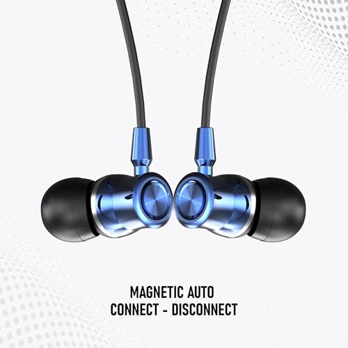 Image of RD M-190 ELEGA Wireless Neckaband with 10MM Drivers, Bluetooth v5.3, Playtime Upto 90 Hours, 1-2 Hrs Fast Charging with Type-C Port, Auto Magnetic Connect, Multi-Function Button Blue