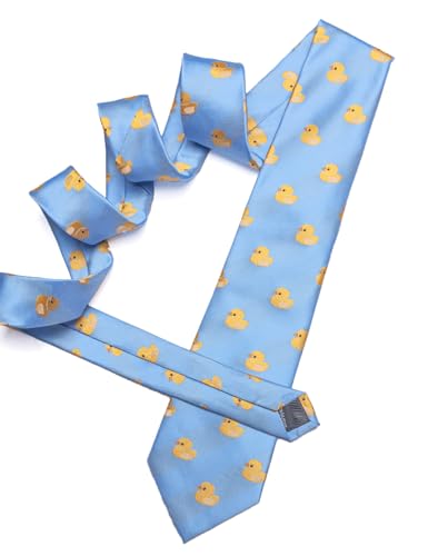 Image of Barry.Wang Fun Animal Ties for Men Designer Handkerchief Cufflink WOVEN Casual Necktie Set Festival