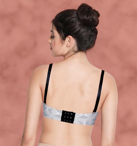Image of SHYAWAY Women's Full Coverage Underwired Stripes Everyday T-Shirt Padded Bra - Black, White