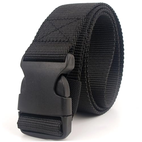 Belt Men 47.2'' Nylon Belt with Adjustable Snap Buckle Easy to Use Comfortable Battle for Daily and Martial Use, sports