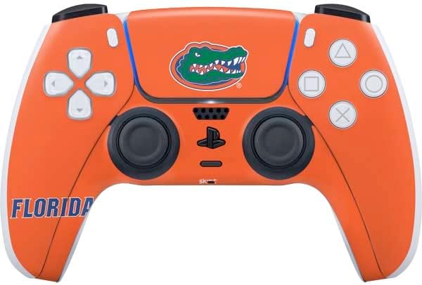 Skinit Decal Gaming Skin Compatible with PS5 Controller - Officially Licensed University of Florida Gators Mascot Blue Design