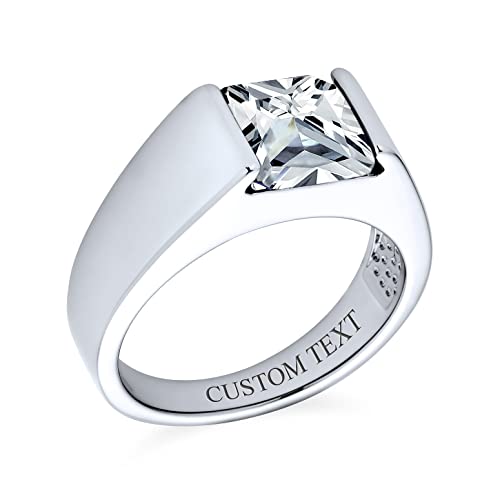 Bague saphir bleu simulé homme l'éclat d'un solitaire sans ternir