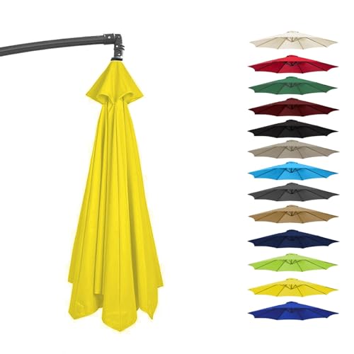 Toile de rechange pour parasol de terrasse 300 cm à 6 ou 8 baleines