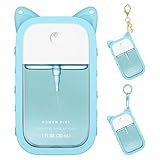 Sonnorel 1 Pack Silicone Case Compatible with Touchland Hand Sanitizer Spray (Fit for 1 FL OZ/30 mL Ver), Portable keychain Cute Color Ears (Sky Blue)