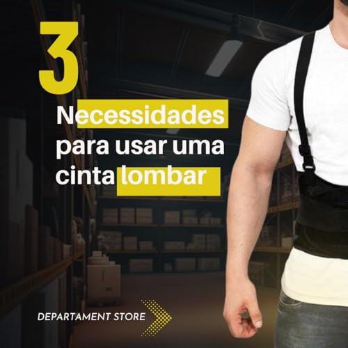 Cinto Lombar proteção coluna EPI corretor postural | Equipamento ideal para carregar cargas pesadas