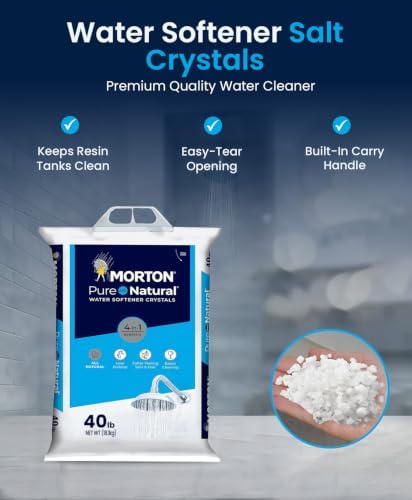 Morton Water Softener Salt Crystals, Solar Salt, 40 lb Bag - 1