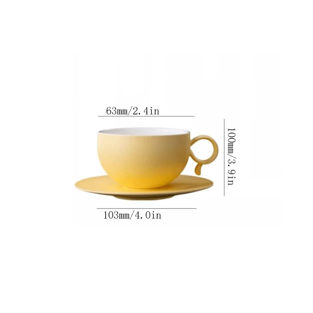 Kubki Czerwony ceramiczny kubek do kawy 9,4 uncji, herbaty i gorącej czekolady domu do Latte, Gorącej Herbaty, Mleka(Brown)