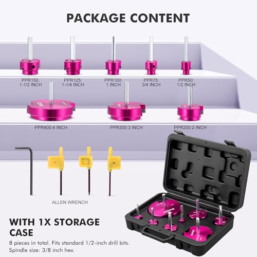 8pcs pvc pipe reamer with 2 square carbide insert 12 34inch 1inch1-14inch1-12inch2inch3inch4inch head aluminum pvc fitting saver pvc socket saver for sch40 pvc abs pvc pipe cpvc