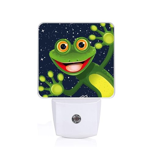 Image of Funny Frog Night Light, Plug-into Wall Nightlight Lamp with Dusk to Dawn Sensor, Led Lamp 0.5W Energy Efficient for Boys Girls Adults Home Decor