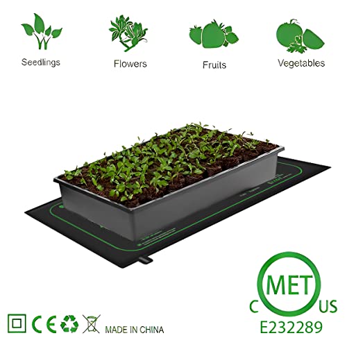 1 Pack 21W Seedling Heat Mat For Seed Starting,10" X 20.75" Waterproof Heating Pad For Indoor Plants Germination(M) #TOP3
