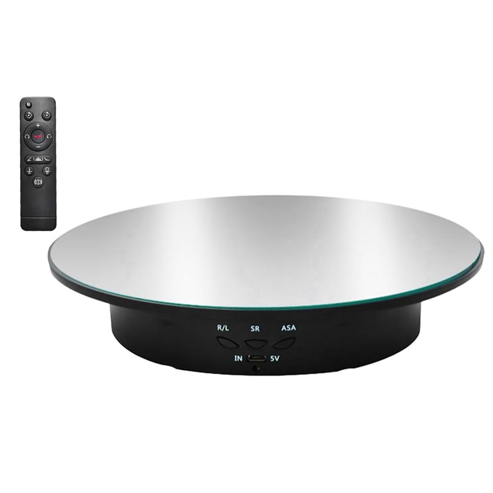 UDSKNV[KSL For Photography, Jewelery, and More- Motorized Rotating Display Stand, 360 Degree Electric Turntable for Products