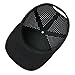FEINION Men Flat Brim Adjustable Performance Hat Snapback Laser Perforated Baseball Cap (Black)
