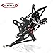 Arashi (Version 2.0) Rearsets for Kawasaki Ninja ZX6R ZX636 2007 2008 Motorcycle Accessories Parts Adjustable Footrests Foot Peg Rear Sets ZX-6R ZX-636 Black 07 08