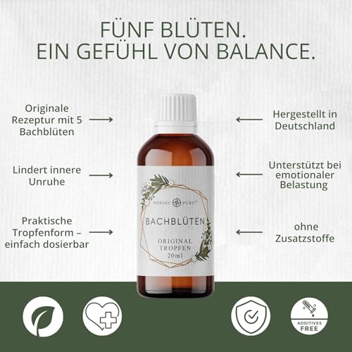 Bachblüten Tropfen nach Dr. Bach | Der kleine Helfer von Nordic Pure