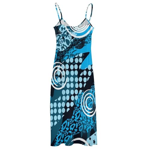 Robe maxi pour voyages et plage à motif points abstraits chic - 4