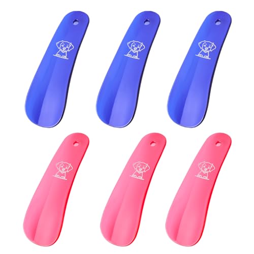 FYOURH Shoe Horn for Kids - Plastic Small Mini Toddler Shoe Horn Travel Size - for Boy and Girl - Shoe Helper Spoon Short - Pack of 6