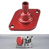 Bevinsee Oil Thermostat Housing Lid Cover Compatible with BMW N54 N55 S55 Engine E90 E91 E92 E93 E60 E61 E82 E84 E88 E89 335i 335is 435i 535i 135i 640i M2 M235i M3 M4 X1, Billet Aluminum, Red